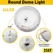 2Set Round Ceiling Interior RV Light LED Lights Switched 12V Fixture Camper Trai (for: Renault)