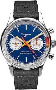 SUCHP007Y 40MM Gold SWAN Neck Chronograph Pliot Chrono Premier Seagull ST1901 Movement Sapphire Crystal Men's Watch 1963, Silver