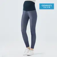 在飛比找momo購物網優惠-【Gennies 奇妮】仿牛仔親膚內搭褲-藍(孕婦褲 長褲 