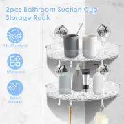 2 Pcs No Drill Wall Caddy Clear Suction Cup Shower Caddy Light Luxury tovYv