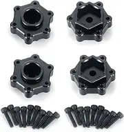 WEFEINO 4PCS Aluminum Wheel Hex Adapter Combiner +5mm for 1/8 LMT 4S King Sling 4WD Digger Monster RC Truck Buggy