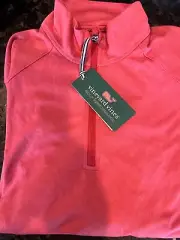 Vineyard Vines Golf Performance 1/4 Zip Pullover Jetty Red size Small