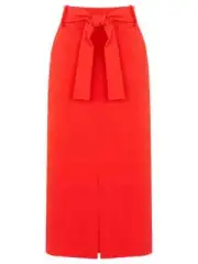 Warehouse Belted Skirt Coral UK 6 RRP £45 LN110 VV 10