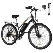 [EU DIRECT] EVERCROSS EK28 Electric Bike 36V 12Ah Battery 250W Motor 28inches Tires 30-90KM Max Mileage 120KG Max Load E