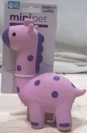 MULTIPET Minipet Latex Giraffe 5.75 - Purple - New W/ Tags. Squeaky Tox. MP44212