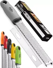 Orblue Lemon Zester & Cheese Grater - Premium Citrus Zester, Kitchen Grater f...