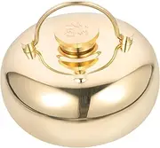 PLAFOPE Hand Warmer Electric Heating Pad Outdoor Hot Water Kettle Plush Hot Water Bottle Portable Water Kettle Compact Hot Water Bag Reusable Hot Water Bottle Water Warmer Pot Brass Golden