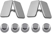 [Select Gifts] Sterling silver plain double-sided Cufflinks Shirt Dress Studs Gift Set