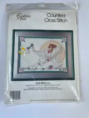 NIP Golden Bee Lady Mime 60280 Counted Cross Stitch Kit Finished Size 18"X 14"