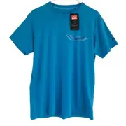 Quicksilver Tamanho M Blue Graphic Print Crewneck T-Shirt Medium New w/Tag