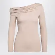 [Givenchy] Beige Sweater With Bare Shoulder 36 FR Pink