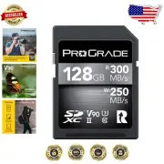 128GB SDXC UHS-II V90 Memory Card - Waterproof, X-Ray Proof & Ultra Fast
