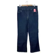 Spanx Cropped Kick Flare Raw Indigo Jeans Womens 1X Tall Slimming Pull On Dark
