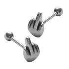 2pcs Tongue Piercing Studs Nose Stud Rings Tongue Stud Jewelry