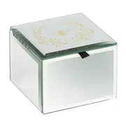 Ashdene Elegant Bee Silver Mirrored Jewellery Storage Display Box Small