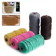 Pack of 5 Macrame Cord Natual Macrame Cotton Cord DIY Craft Cord Spool Twine ...