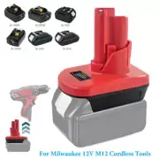 Battery Adapter for Dewalt/Milwaukee/Makita 18/20V Li-Ion Battery to Milwaukee