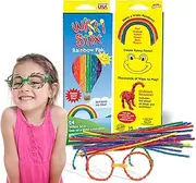 Made in USA Wikki Stix Reusable Wax and Yarn Sculpting Sticks in The Rainbow Pak Assortment of 24.
