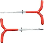PAMINGONO 2pcs Stakes Tent Stand Supplies Bracket Metal Spiral Holder Supply Rope Stake Fixing Camping Drill Nails Accessory Awning Ice Winter Ground Fishing Nail Portable