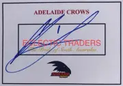 Chayce Jones SIGNED Adelaide Crows Card. AFL Football. Walker Sloane Rachele.