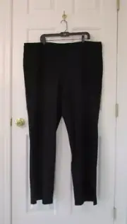 NWT Eileen Fisher Black Stretch Crepe Boot-Cut Pants 3X $179