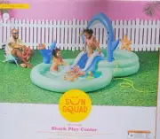 Sun Squad Inflatable Shark Play Center with Slide and Water Sprayers