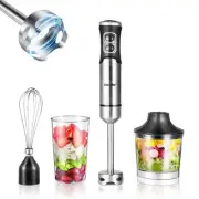 Stainless Steel Whisk Immersion Hand Blender Brushed Multipurpose Stick Watts