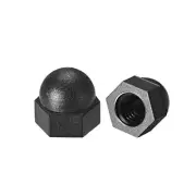 M5 Cap Nut, Hex Acorn Dome Head Nuts for Screws Bolts Nylon Black 10 Pcs