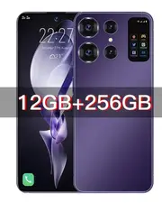 2024 new s24 Ultra smartphone 5g original 7.0 inch mobile phones 16GB+1TB global smartphone android13 free shiping cell phones Purple 12G 256GB