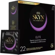 3PACK SKYN Elite Condoms, 22 Count, Ultra-Thin, Lubricated Latex-Free Condoms