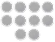 (10) Rockville CC65T White 6.5" Commercial 70v Ceiling Speakers For Restaurant