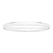 Silver 5x65mm Solid Bangle