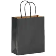 J. Burrows Recycled Kraft Bags Small Black 25 Pack