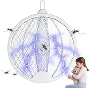 Electric Fly Swatter Racket | Household Folding Intelligent Fly Catcher - Portable Safe Outdoor Supplies, Camping Gear for Sports, Barbecues, Indoors