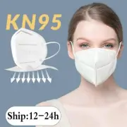 5-Layer KN95 Disposable Respirator Face Mask Protective Earloop Mouth Cover