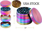 4 Layer Metal Tobacco Crusher Hand Muller Smoke Herbal Grinder Rainbow