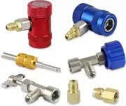 Car A/C R1234YF Adapter with Self Sealing Can Tap, AC R1234 Quick Couplers Conne