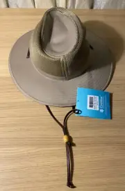 Coolibar UPF 50 Mens XXL Khaki Beige Crushable Ventilated Sun Protective Hat
