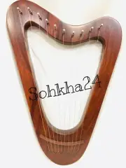 Special Size Lyre Harp Curved Design 10 Metals Strings Free Black Bag & Key