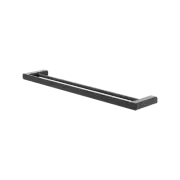 Caroma Luna Double Towel Rail 630mm Black Bathroom Shower Racks Accessories