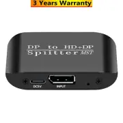 NK-W60 DP to DP and HDMI-compatible Splitter 4K 60Hz/1080P 60Hz Support MST/SST