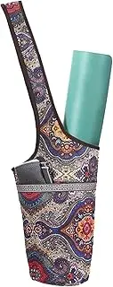 ccuzs Yoga Mat Bag with Shoulder Strap, Bohemian Tote Carrier for Yoga Mats, Gym Pilates, Multi-Functional Storage Bag for Workout, Travel and Daily Use, 34.65x15.75x17.32 inches