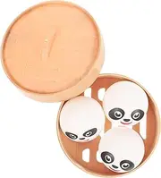 HOMOBABE 1Set Squeeze Steamed Bun Panda Simulation Decompression Relief for Anxiety Fidget Sensory Play Stress Ball for Adults