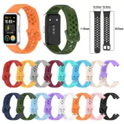 Square Breathable Round Hole Silicone Watch Band Strap for Huawei 9/9NFC/8/8NFC