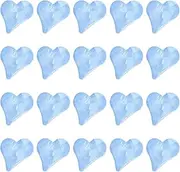 uxcell 20 Pcs 3D Heart Blue Nail Rhinestones 8x9mm Glass Crystal Rhinestones Pointed Back Crooked Heart Gems for Nail Charm Art DIY Decoration Craft