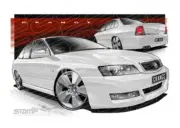 HSV Grange WK GRANGE HERON WHITE A1 STRETCHED CANVAS (V311)