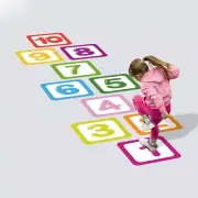 Decals Parent-child Gift Hopscotch Game Floor Stickers Cartoon Number Grids