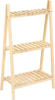 Wooden Plant Stand, 3 Layers Tiered Plant Stand Pastoral Plant Shelves for Indoor Outdoor Patio Garden(#2)