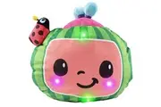 CoComelon Melon Singing Light Up Plush Pillow Toy - Features CoComleon Favorites: Quiet Time Song Rock-a-Bye Baby - Soothing Sleep Glow Night Light for Bed or Naptime - Toddlers Ages 18+ Months