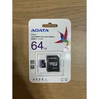 在飛比找蝦皮購物優惠-ADATA SD/Micro SD卡 (64G)